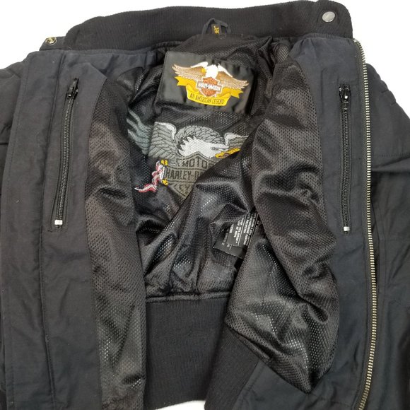 Women's Harley Davidson Black Embroidered Moto Jac